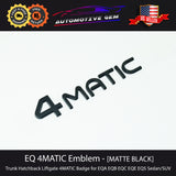 OEM 4MATIC EQ Trunk Liftgate Hatchback Emblem BLACK Badge Mercedes-Benz EQB EQE EQS