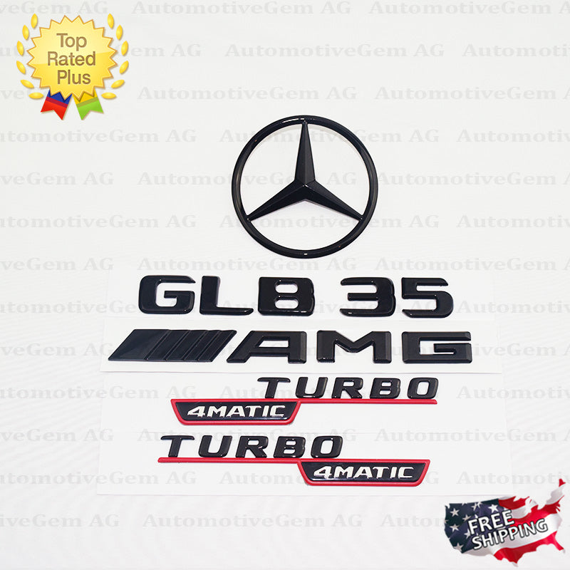 GLB35 AMG TURBO 4MATIC Rear Star Emblem Black Badge Mercedes X247 SUV