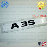 OEM Mercedes A35 Emblem Matte Glossy Black Rear Trunk Logo Badge Nameplate