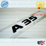 OEM Mercedes A35 Emblem Matte Glossy Black Rear Trunk Logo Badge Nameplate