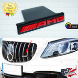 AMG Front Grille Emblem GT Panamericana Radiator Red Badge Mercedes C63 S63 GT63