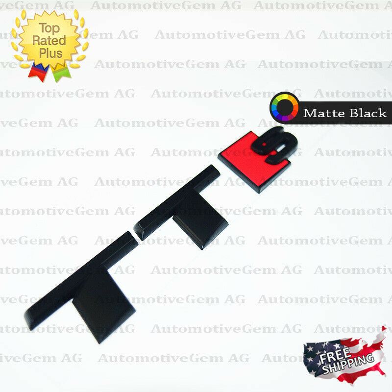 Audi TTS Schriftzug Schwarz Emblem Logo Kühlergrill 8S0071805 Vorne TT Audi TTS Schriftzug Schwarz Emblem Logo Kühlergrill 8S0071805 Vorne TT