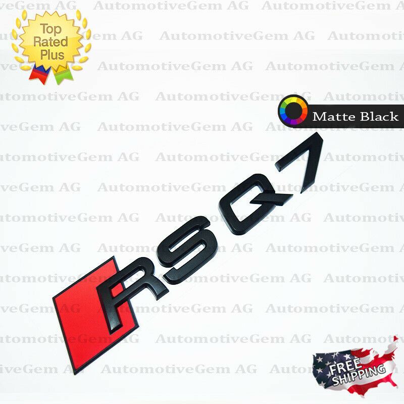 Audi RSQ7 Emblem MATTE BLACK Rear Trunk Lid Letter Badge S Line Logo N –  Automotive Gem