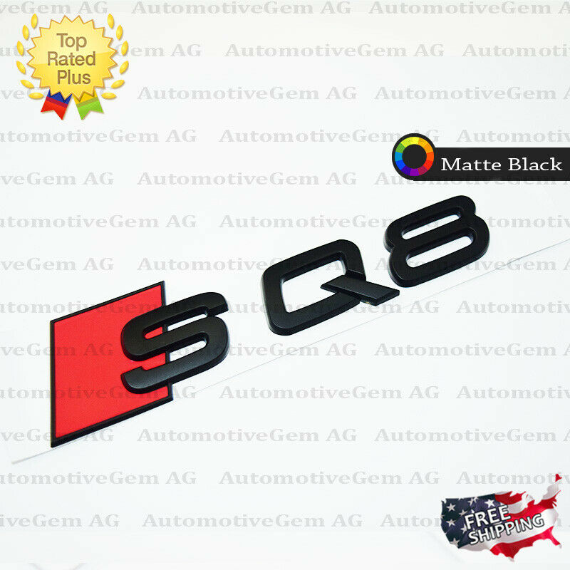 Audi RSQ8 Emblem GLOSS BLACK Rear Trunk Lid Letter Badge S Line Logo N –  Automotive Gem