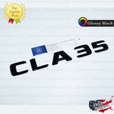 CLA35 AMG Emblem GLOSSY Black Rear Trunk Letter Logo Badge Sticker OEM Mercedes