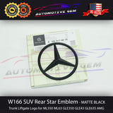 W166 SUV GLE63S AMG Mercedes BLACK Star Emblem Rear Trunk Lid Logo Badge ML63 GLE350