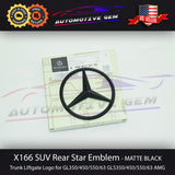 X166 GLS63 AMG Mercedes BLACK Star Emblem Rear Trunk Lid Logo Badge GL63 GLS550