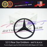 S213 WAGON E63S AMG Mercedes BLACK Star Emblem Rear Trunk Lid Logo Badge E450 E400