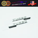 OEM TURBO 4MATIC Fender AMG Emblem CHROME Logo Badge for Mercedes A35 A45 CLA35 GLA35 GLA45 GLB35