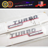 OEM TURBO AMG Emblem Fender RED & BLACK Badge Logo Sticker for Mercedes CLA45 GLA45 A45
