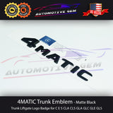 OEM 4MATIC Emblem Matte Black AMG Letter Trunk Logo Badge Sticker Mercedes