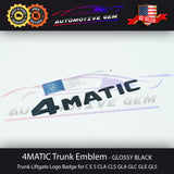 4MATIC Emblem GLOSS BLACK AMG Rear Trunk Lid Logo 3D Letter Badge OEM Mercedes