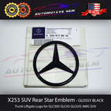 X253 SUV GLC63S AMG Mercedes BLACK Star Emblem Rear Trunk Lid Logo Badge GLC300 2538170016
