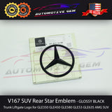 V167 SUV GLE53 Mercedes BLACK Star Emblem Rear Trunk Lid Logo Badge GLE350 GLE63S 1678171200