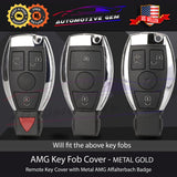 AMG Emblem Key Fob Cover Remote Affalterbach Apple Tree Metal Gold Mercedes