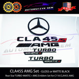 CLA45 AMG TURBO 4MATIC+ PLUS Rear Star Emblem Black Badge Combo Set for Mercedes C118 COUPE 2020+ G A1188170800 G A1188170600 G A2478174700 G A2478174800 G A0998108500