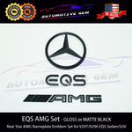 EQS AMG Rear Star Emblem Black Badge Set Electric Mercedes Sedan SUV V297 X296 EQS53