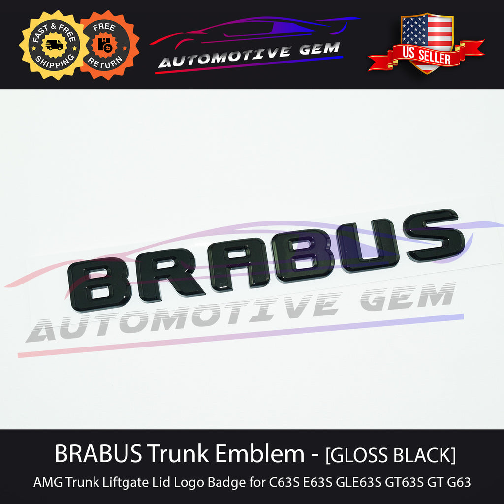 OEM BRABUS Emblem BLACK Rear Trunk Luggage Lid Logo Badge AMG C63