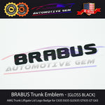 OEM BRABUS Emblem BLACK Rear Trunk Luggage Lid Logo Badge AMG C63 G63 E63S