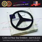 C236 CLE53 Mercedes BLACK Star Emblem Trunk Lid Logo Badge AMG CLE300 CLE450