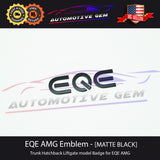 EQE AMG Emblem BLACK Rear Trunk Badge Logo Liftgate Hatchback Electric Mercedes EQ Sedan SUV V295 X294