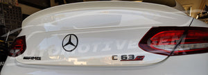 C63S COUPE AMG V8 BITURBO Rear Star Emblem Black Badge Combo Set for Mercedes C205 Convertible Cabriolet