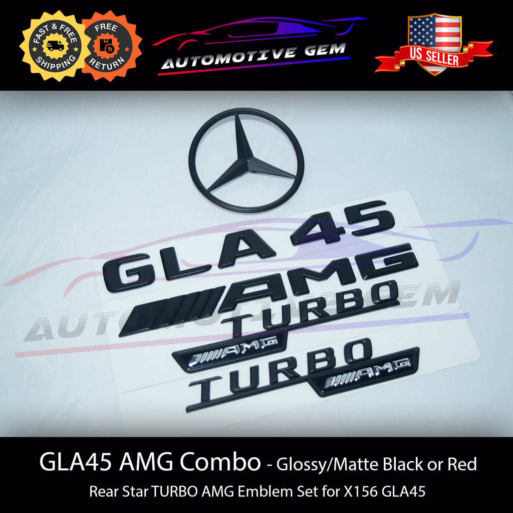 2015 Glossy Black Letters V8 Biturbo Emblem for Mercedes Benz AMG