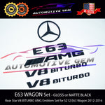 E63S WAGON AMG V8 BITURBO Rear Star Emblem Black Badge Combo Set Mercedes S212