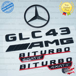 GLC43 SUV AMG BITURBO 4MATIC Rear Star Emblem Black Badge Combo Set for Mercedes X253