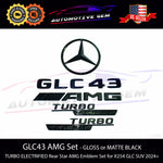 GLC43 SUV AMG TURBO ELECTRIFIED Rear Star Emblem BLACK Combo Mercedes X254 2024+ G A2548171400   G A2548170100  G A2548173400  G A2548174100  G A2548171300  G A2548173200