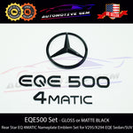 EQE500 4MATIC Rear Star Emblem Black Badge Set Mercedes AMG Sedan SUV V295 X294 G A2958170500  G A2958170600  G A2958171200  G A2958171300  G A0998108500