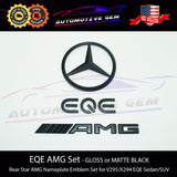 EQE AMG Rear Star Emblem Black Badge Set Electric Mercedes Sedan SUV V295 X294 EQE53