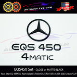 EQS450 4MATIC Rear Star Emblem Black Badge Set Mercedes AMG Sedan SUV V297 X296 G A2978173000  G A0998108500  G A2978170500  G A2978171800  G A2978170200