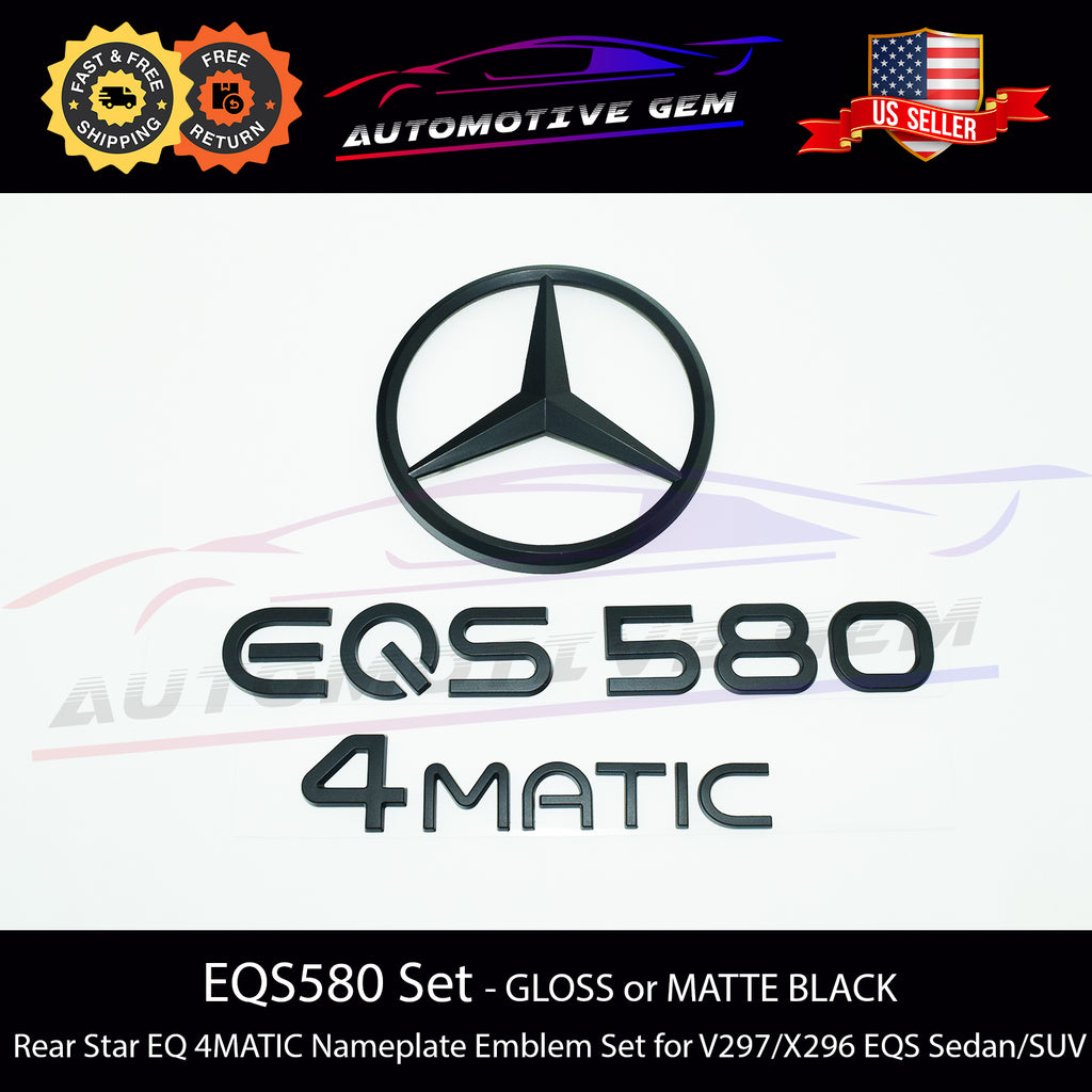 X167 GLS FOR Mercedes GLOSS BLACK Star Emblem Rear Trunk Lid Badge X167 GLS FOR Mercedes GLOSS BLACK Star Emblem Rear Trunk Lid Badge