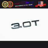 Audi 3.0T Emblem Matte BLACK Badge Trunk Nameplate OEM S Line A5 A6 A7 Q5 Q7