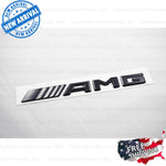 AMG Emblem MATTE BLACK Rear Trunk Lid Badge Letter Logo OEM 3D Flat Mercedes Benz
