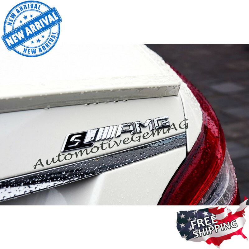 S550 Amg Rear Decals S AMG Trunk Emblem Matte Black Badge Sticker Decoration Mod C63S E63S ...
