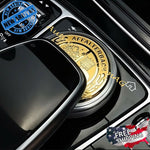 3D Mercedes AMG Tree Logo Emblem Sticker Metal Gold Multimedia Control Decal Big