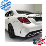 AMG Emblem GLOSS BLACK Rear Trunk Lid Badge Letter Logo OEM 3D Flat Mercedes Benz