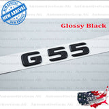 G55 AMG Emblem GLOSSY Black Rear Trunk Letter Logo Badge Sticker OEM Mercedes
