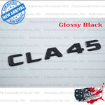 CLA45 AMG Emblem GLOSSY Black Rear Trunk Letter Logo Badge Sticker OEM Mercedes
