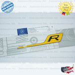 AMG GT R Emblem Yellow Chrome Letter Trunk Lid Badge Sticker for Mercedes GT GTR