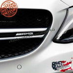 AMG Front Grille Emblem Radiator Red Badge for Mercedes C63S E63S CLA45 GLA45