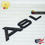 Audi A8L Emblem MATTE BLACK Rear Trunk Lid Letter Badge S Line Logo Nameplate
