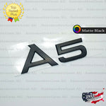 Audi A5 Emblem MATTE BLACK Rear Trunk Lid Letter Badge S Line Logo OEM Nameplate