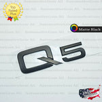 Audi Q5 Emblem MATTE BLACK Rear Trunk Lid Letter Badge S Line Logo OEM Nameplate