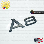 Audi A8 Emblem MATTE BLACK Rear Trunk Lid Letter Badge S Line Logo Nameplate