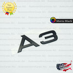 Audi A3 Emblem MATTE BLACK Rear Trunk Lid Letter Badge S Line Logo OEM Nameplate