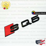 Audi SQ5 Emblem GLOSS BLACK Rear Trunk Lid Letter Badge S Line Logo Nameplate