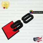 Audi S8 Emblem GLOSS BLACK Rear Trunk Lid Letter Badge S Line Logo Nameplate